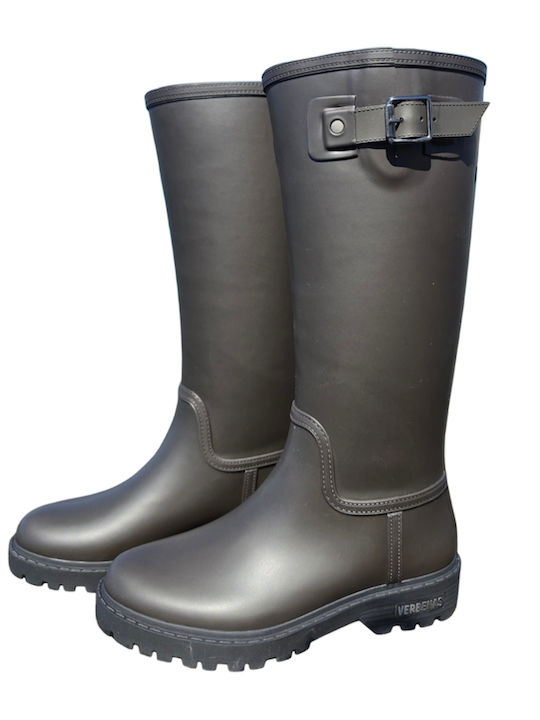 Women's Wellies with Brown Fur