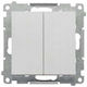 Kontakt-Simon Simon 55 Recessed Double Wall Switch Without Frame Grey