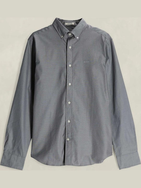 Gant Cămașă cu Mâneci Lungi Regular Fit Gri