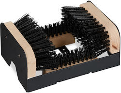 Relaxdays Shoe Cleaning Brush Brown-black 3 Sides Floor Wall Mountable