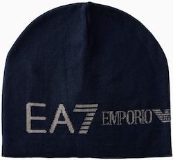 Emporio Armani Мъжка плетена шапка тип Beanie в Сив Цвят