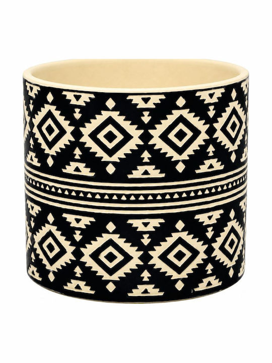 Diosera Boho Дървена Черна Кашпа 7x7 см