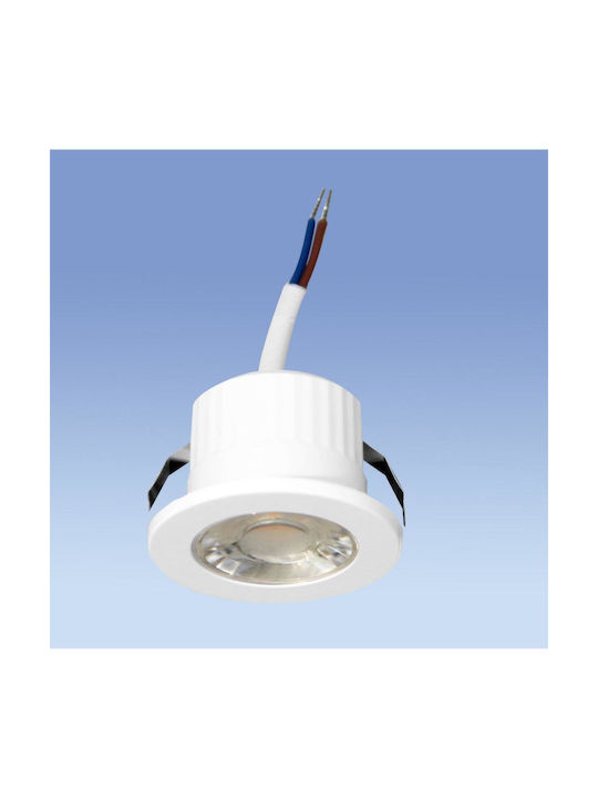 Universe Spot Încastrat din Plastic cu LED Încorporat și Lumină Albă Rece Alb 3,5x3,5 cm