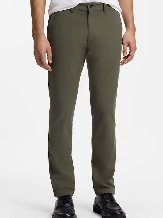 Boss Ανδρικό Παντελόνι Chino Ελαστικό Slim Fit ...