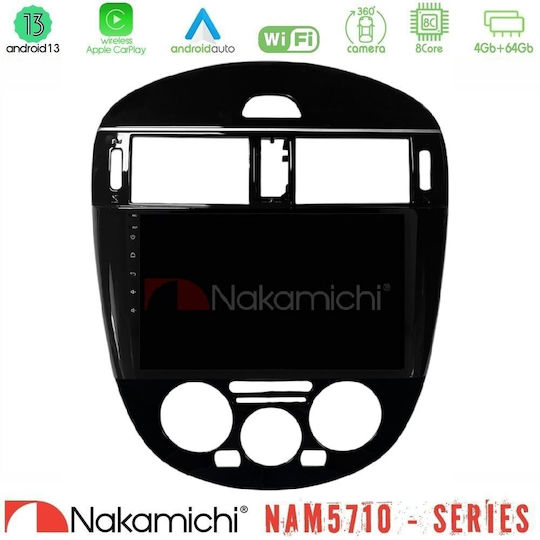 Nakamichi Nam5710 Serie 8-Core Android 13 4+64 GB Nissan Pulsar 2015–2018 Manuelle Klimaanlage Navigations-Multimedia-Tablet 9"