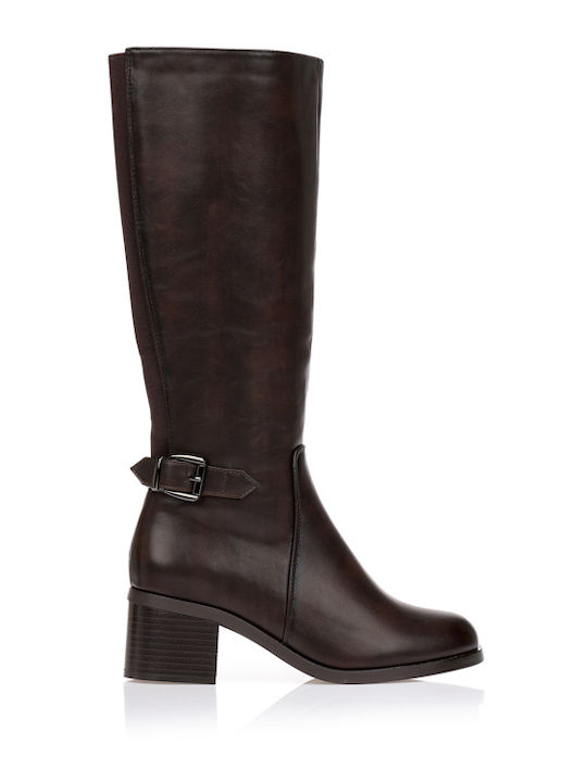 Damenstiefel mit Mittlerem Absatz Braun