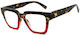 Cammello Tartaruga Women's Reading Glasses +0.50 in Red 25301-tartaruga-red-050_36424
