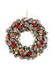 Edelman Christmas Plastic Decorative Wreath with 45 cm Diameter Red