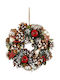 Edelman Christmas Plastic Decorative Wreath with a Diameter of 25 cm White