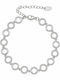 Charmy Дамска Гривна от Неръждаема Стомана с Циркони 17 cm