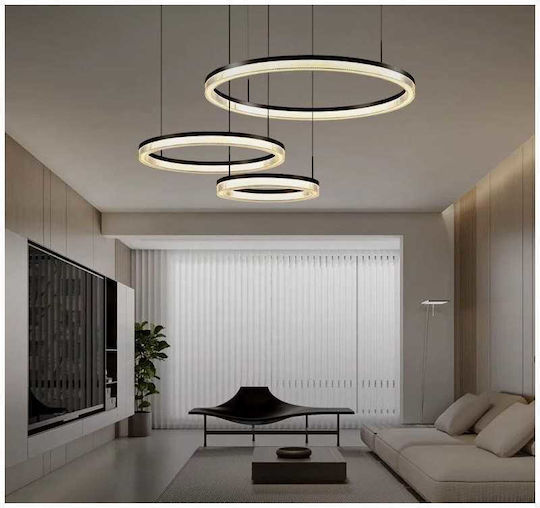 Lightplanet Κρεμαστό Φωτιστικό Μαύρο LED με Φυσικό Λευκό Φως