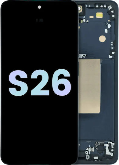 OLED Дисплей в Сглобен Вид със Сензорен Механизъм и Рамка за Samsung Galaxy S26 5G (Черен)