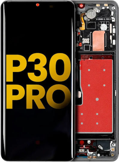 Ecran OLED Asamblat cu Mecanism Tactil și Ramă pentru Huawei P30 Pro (Negru)