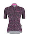 Santini Tricou de Ciclism Mov cu Mâneci Scurte pentru Femei