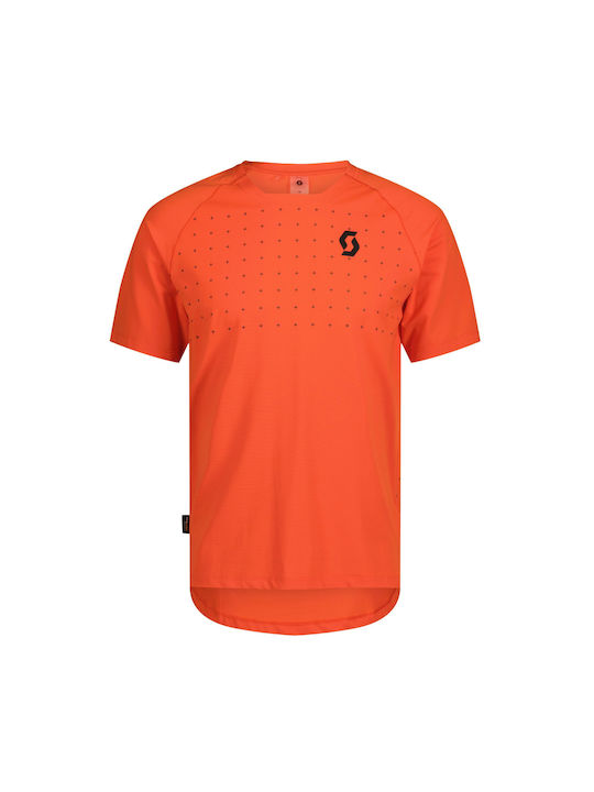 Scott Tricou cu Mâneci Scurte pentru Bărbați Mountain Bike Roșu