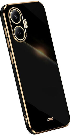 Xinli Electroplated Back Cover din Silicon Negru (Poco F7)