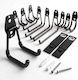 Set 12 Relaxdays Garage Wall Hooks Stainless Steel Black