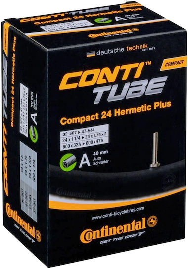 Cameră de Bicicletă Continental Compact 24 Hermetic Plus 32 47-507 544 24x1 1/4–1.75x2 A40