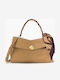 Leather Women's Shoulder Bag Suede Beige