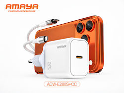 Amaya ACW-E280S-CC 20 W с Кабел USB-C - USB-C Amaya ACW-E280S-CC 20 W с Кабел USB-C - USB-C