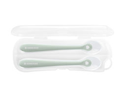 Kikka Boo Baby Spoon Set with Silicone Spoons i...