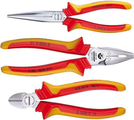 Gedore Set de Clești pentru Electricieni, Lungime 180 mm