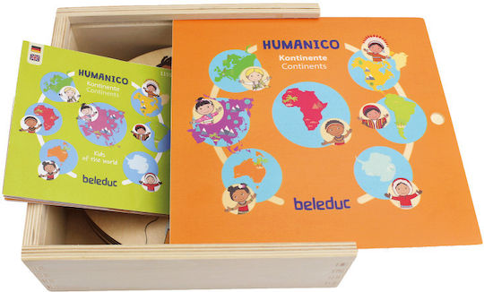 Ξύλινο Παιδικό Puzzle Humanico Continents 30pcs Beleduc