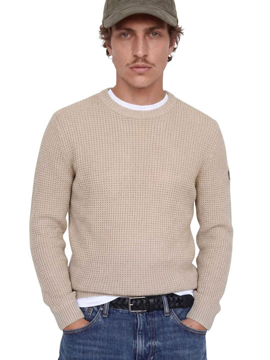 Jack & Jones Bluză cu Decolteu Rotund Moonbeam Cream