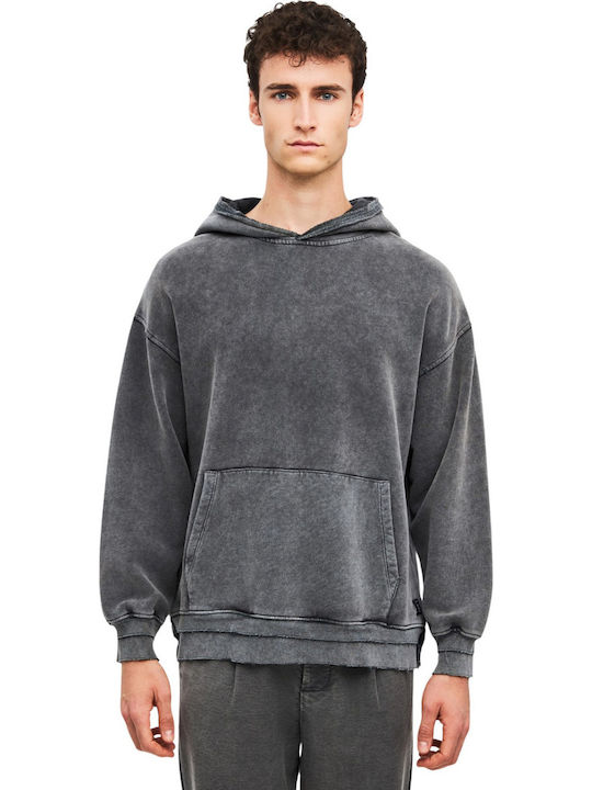 Dirty Laundry Φούτερ με Κουκούλα Vint Grey