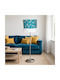 Green Chamomile Floor Lamp with E27 Bulb Holder Green