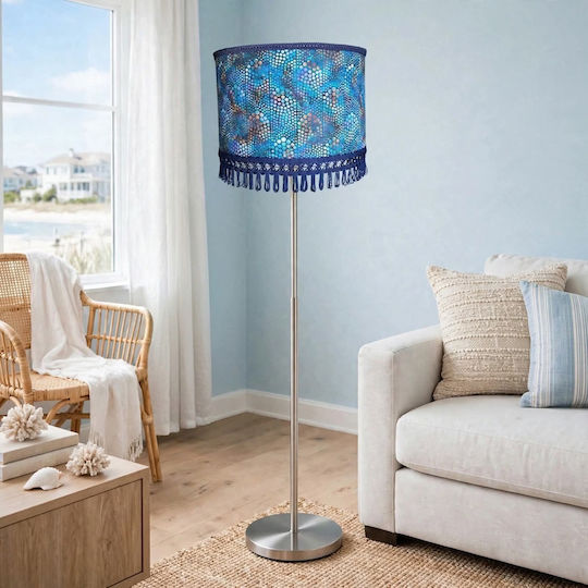 Blue Snake Floor Lamp H35xL20cm with E27 Bulb Socket Blue