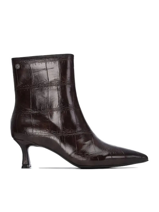 Xti Women's Ankle Boots with Medium Heel Brown