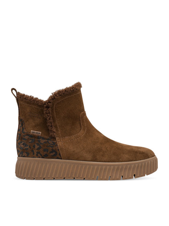 Tamaris Wildleder Damen-Stiefeletten in Tabakbraun