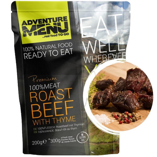 Adventure Menu Gefriergetrocknete Nahrung Mariniertes Rindfleisch mit Thymian 200 g