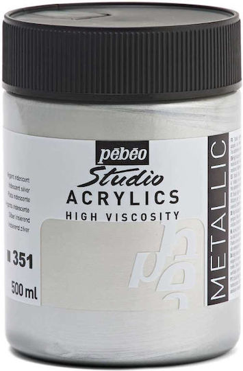 Studio Acrylics Acrylic Paint 500ml Pébéo 351 Silver