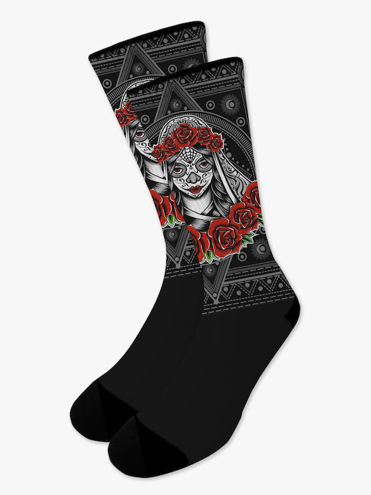 Șosete Sport Cu Imprimeu Cu Modele Gothic Calavera NODO