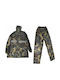 Set Impermeabil de Camuflaj Mărime Universală Geacă & Pantaloni 14936 – Protecție Ușoară Împotriva Ploii