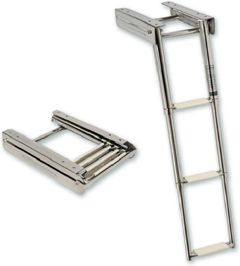 Osculati Scară Glisantă cu 3 Trepte și Siguranță din Inox 30x88cm