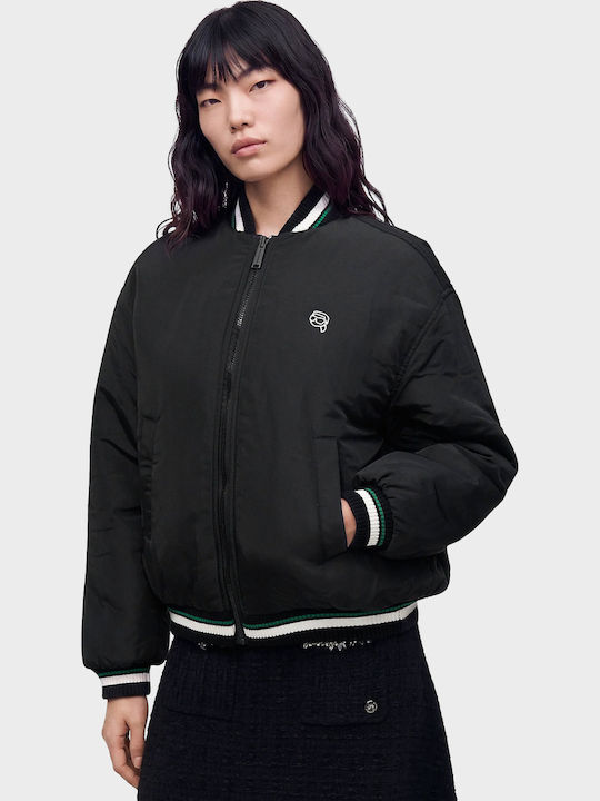 Karl Lagerfeld Jachetă Bomber Reversibilă pentru Femei Black