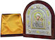 Religious Icon Tabletop Oval Wood Aluminum 20x17cm Homie 322111