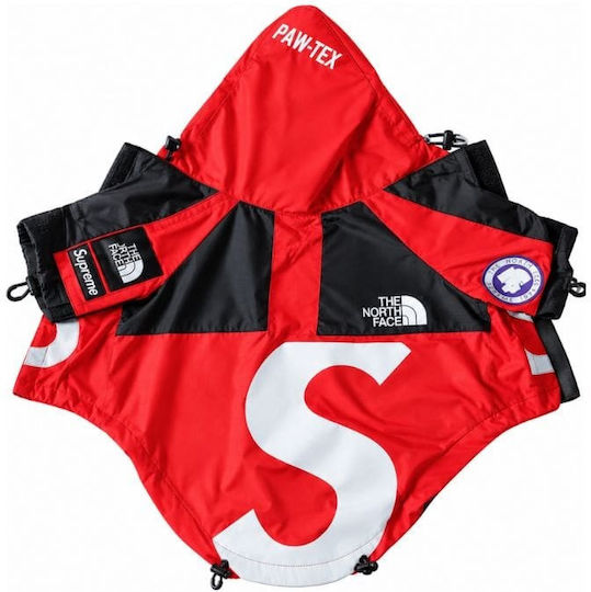 Denik Pets Red Flame Waterproof / Windproof Hooded Dog Coat Red Small / XXLarge With Back Length 44 cm