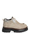 Damen-Oxfords aus Leder in Braun