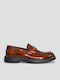 Δερμάτινα Ανδρικά Loafers σε Καφέ Χρώμα
