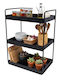 Relaxdays Tabletop Metal Stand 44x18x26 cm Black