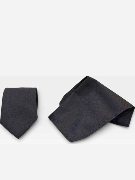Venturi Men’s Tie Set with Brown Print