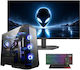 Vengeance Praetor-V8 MSI Edition Gaming Desktop PC (Ryzen 7-8700F/32 GB DDR5/1,0 TB SSD/Radeon RX 9070/Kein Betriebssystem) mit Tastatur (International English) und DELL Alienware AW2726DL Monitor