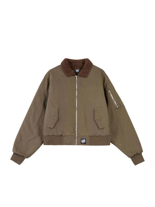 Damen Bomberjacke Olive