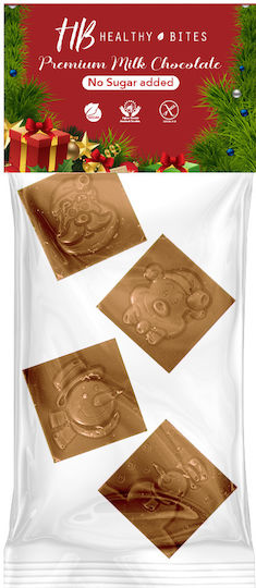 Hb Xmas Ciocolată Albă cu Caramel, Pătrățele de Ciocolată Fără Gluten, 4 Bucăți
