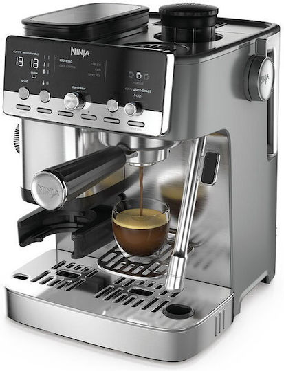 Luxe Cafe Espressor Automat 1650W cu Presiune de 15 bari și Râșniță Argintie ES352EU