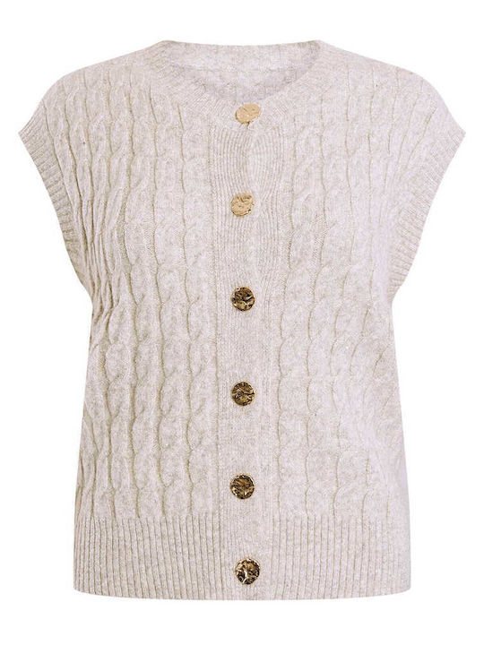 Celestino Damenweste in Metallic-Beige